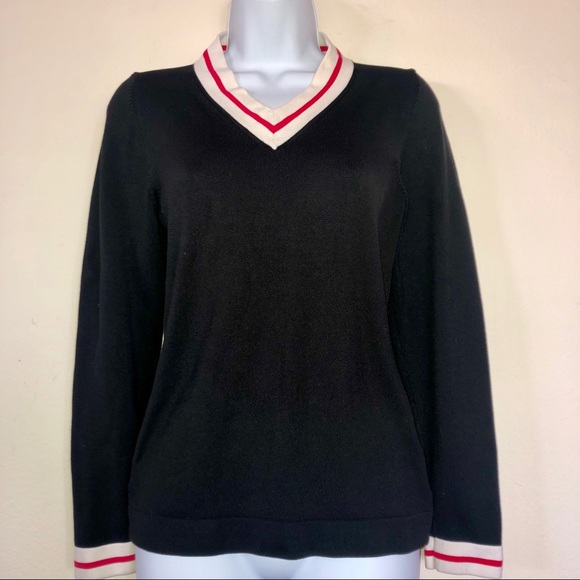 Nike Golf Sweater V-Neck In Black/Pink - Picture 1 of 5